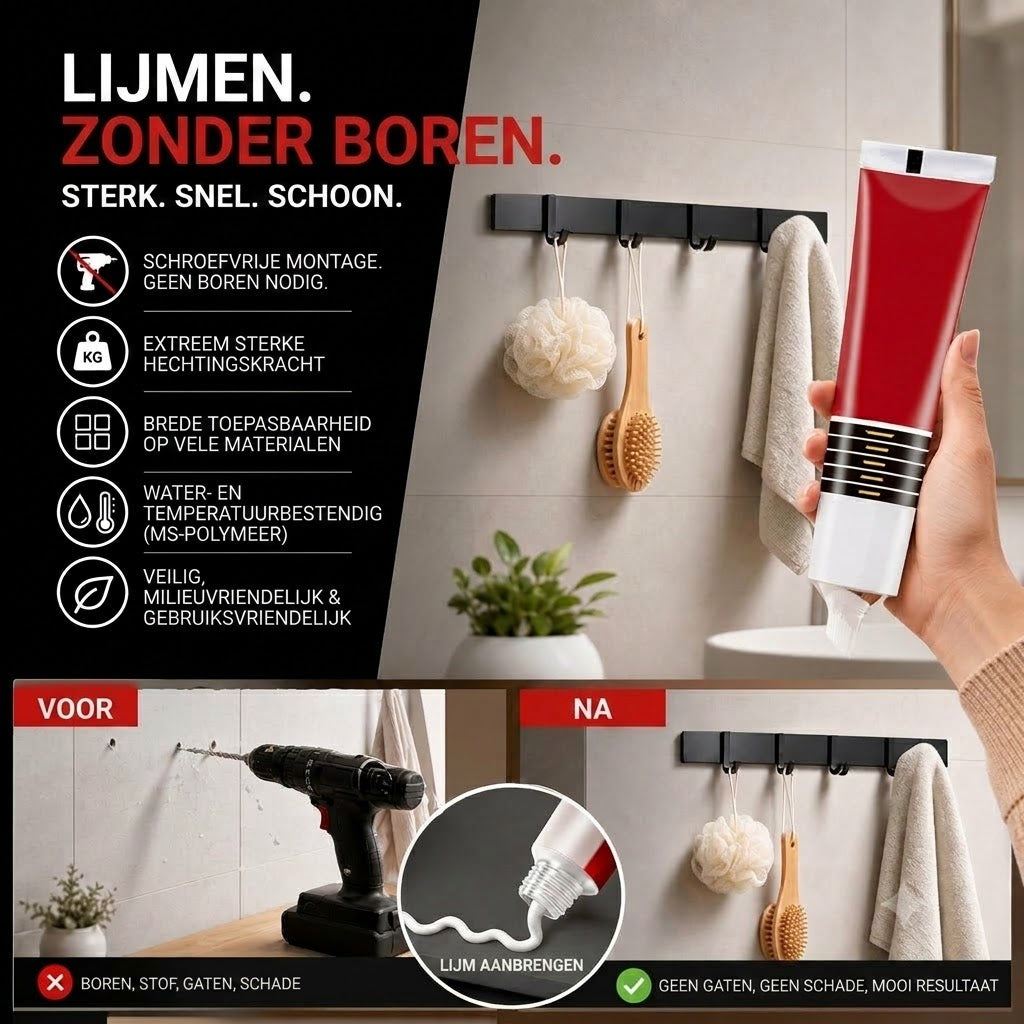 🔥📢 Tijdelijke aanbieding: 1+1 gratis! ✨ Naadloze kleefpads – sterke hechting zonder boren, voor al uw montagebehoeften! ✨