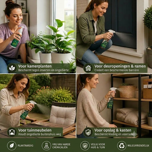 MOONSPRY Pepermunt Insectenspray – Voor zowel binnen- als buitengebruik, een insectenwerend middel geschikt voor slaapkamers en tuinen.