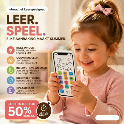 🔥📢 50% korting 📱 Educatieve smartphone voor kinderen | Spelenderwijs leren, oogvriendelijk ontwerp – de ideale keuze om te leren ✨👶
