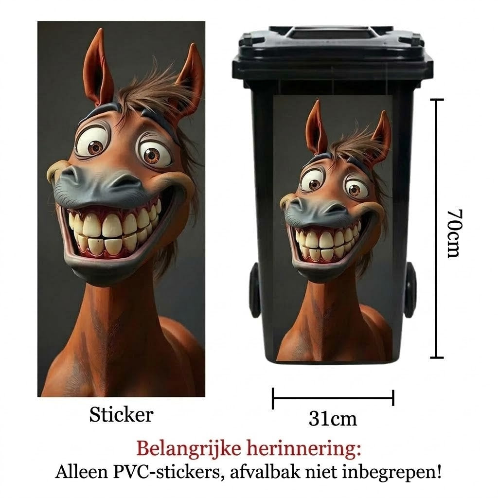 Creatieve prullenbakstickers – kleurrijke cartoonpatronen