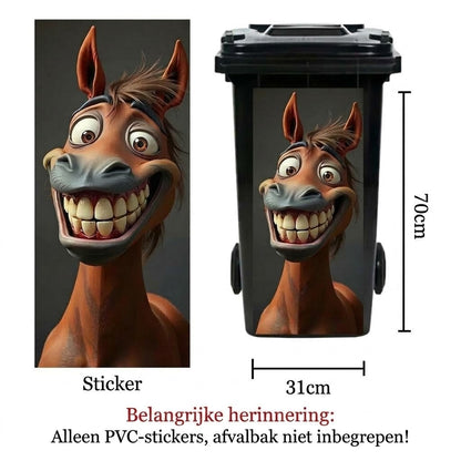 Creatieve prullenbakstickers – kleurrijke cartoonpatronen