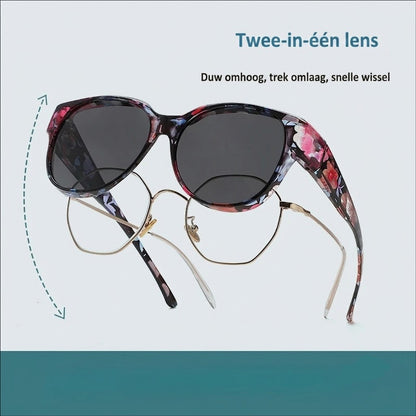 🕶 Nieuwe Oversized Cat-Eye Zonnebril – Gepolariseerde Glazen & UV400 Bescherming