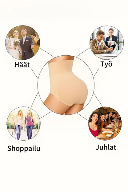 Muotoileva alushoususetti | Vatsaa litistävä & korkea vyötärö – 1 setti (4 kpl)