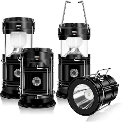 2-in-1 Solar Campinglamp & Zaklamp - USB Oplaadbaar