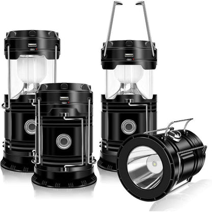 2-in-1 Solar Campinglamp & Zaklamp - USB Oplaadbaar