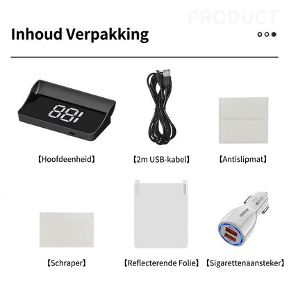 HUD Head-Up Display GPS Snelheidsmeter / Snelheidsdisplay