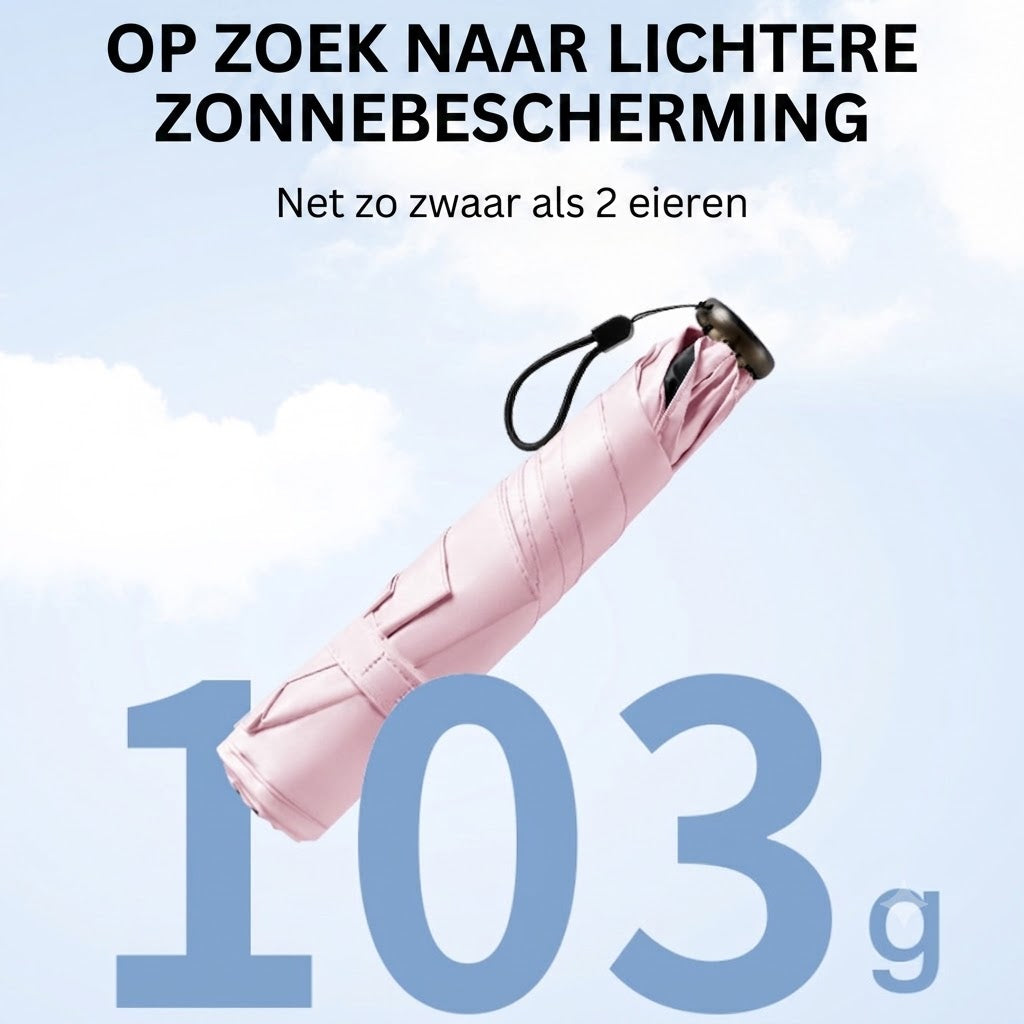 Ultralichte Carbon Paraplu – UV-bescherming (Zwarte Coating) voor Zon en Regen☂️