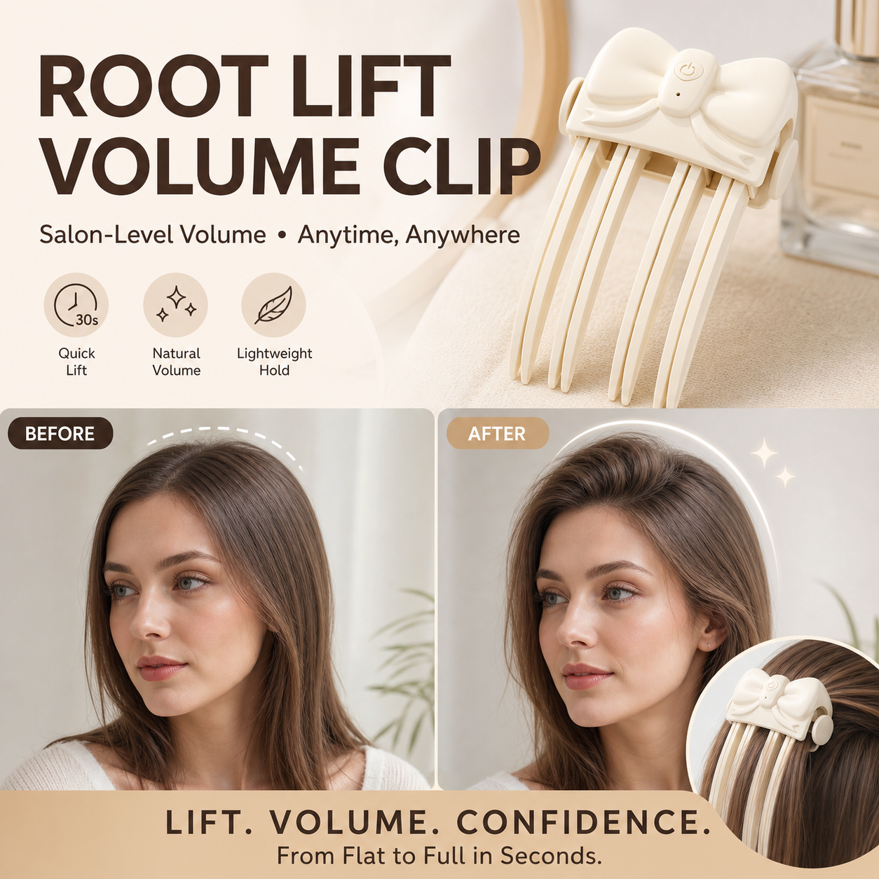 📢📢 50% korting!! ⏰ Draadloze verwarmde haarwortelclip – Creëer salonwaardig volume, perfect voor fijn en plat haar