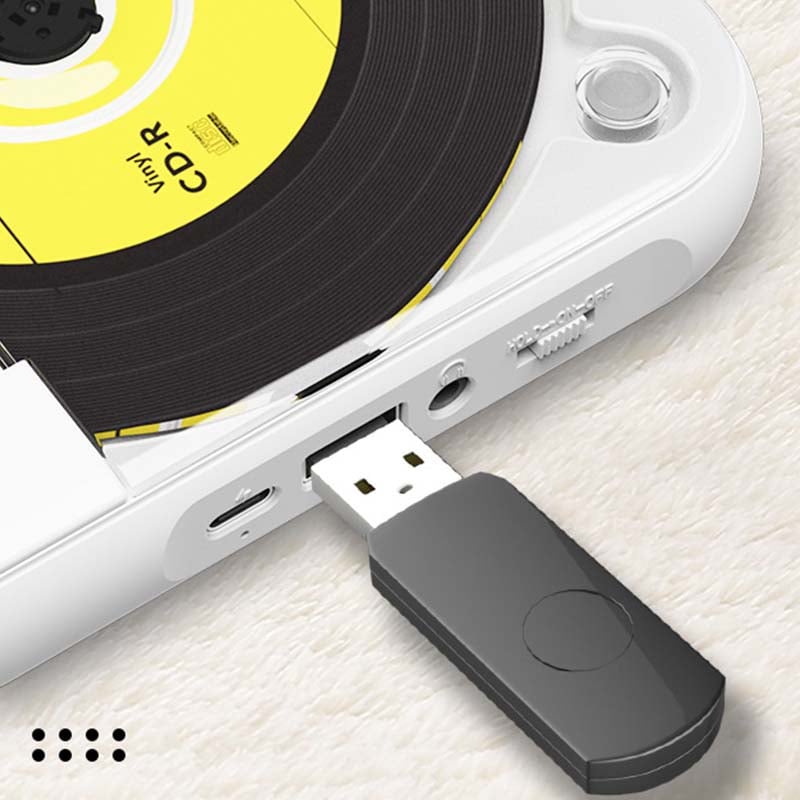 Draagbare CD Speler met Bluetooth - Oplaadbare Discman voor Auto & Onderweg (Anti-Shock)