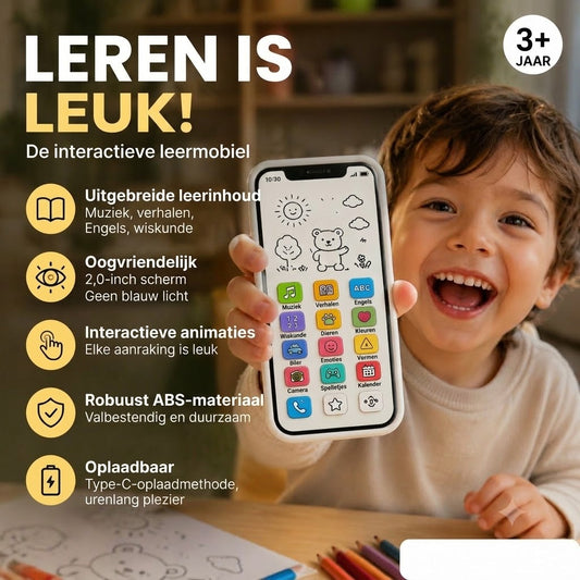 🔥📢 50% korting 📱 Educatieve smartphone voor kinderen | Spelenderwijs leren, oogvriendelijk ontwerp – de ideale keuze om te leren ✨👶