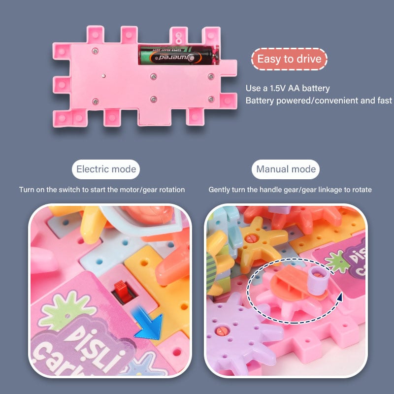 Opettava rakennussarja: sähköiset hammasrattaat