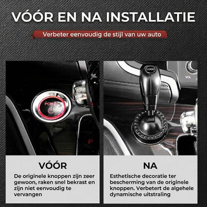 🚗Tuimelschakelaar voor auto start/stop – decoratieve afdekking voor startknop🕹️
