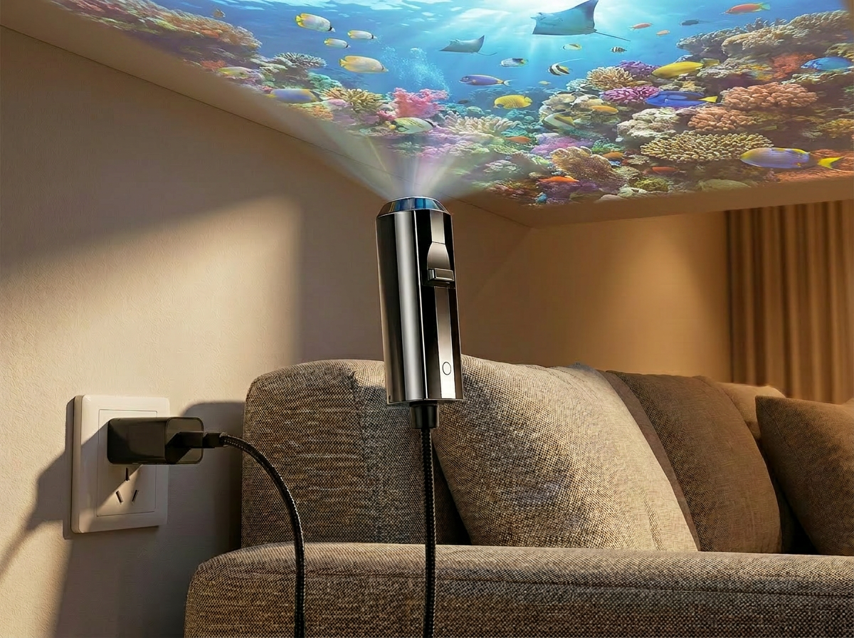 🔌 Plug-and-play HD nachtlampje met sterrenhemel- en oceaanprojectie 🥳⭐