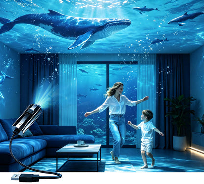 🔌 Plug-and-play HD nachtlampje met sterrenhemel- en oceaanprojectie 🥳⭐
