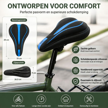 🚴Verdikt Gel Zadeldekje - Zacht en Comfortabel Fietszadelhoesje