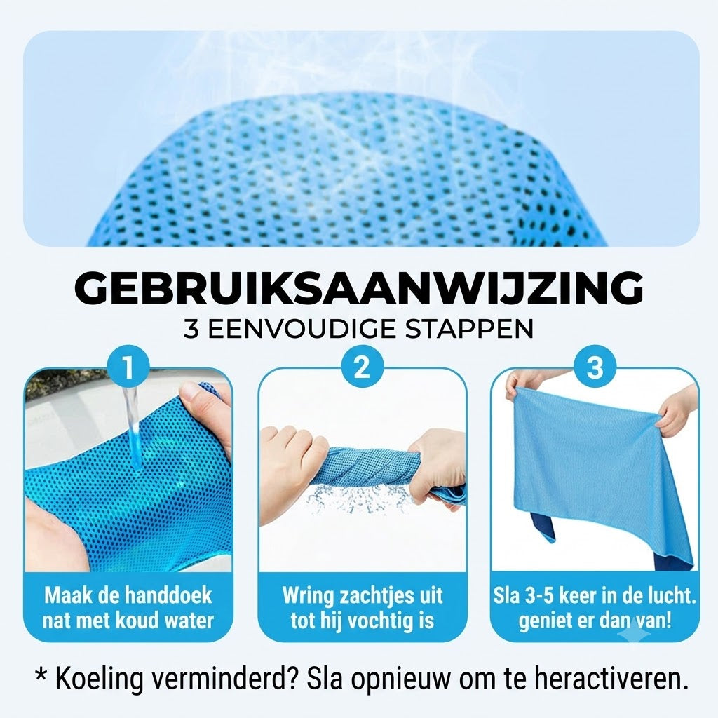 Altijd en overal direct afkoelen – Snelkoelende Sporthanddoek