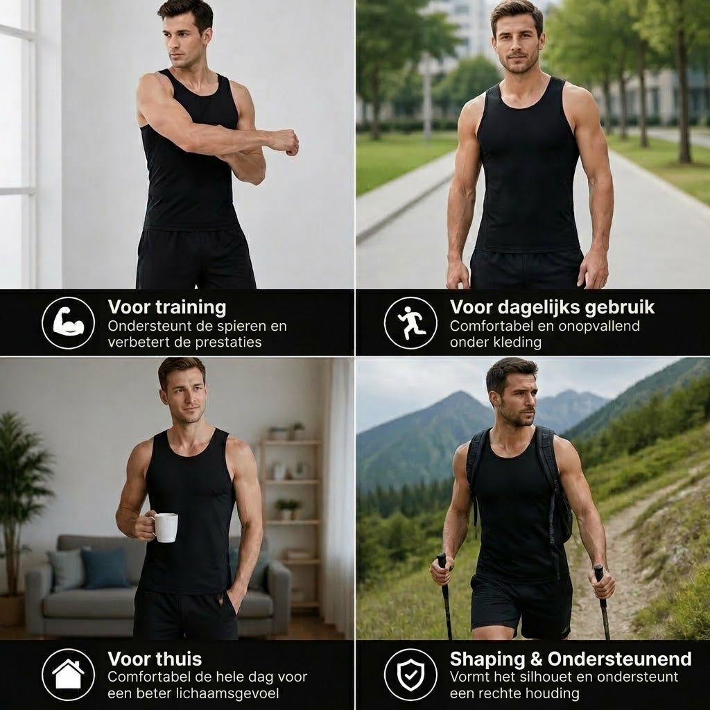 🔥 Tijdelijke aanbieding: 50% korting❗️❗️ Compressie-ondergoed / compressiehemd voor heren – ideaal voor training en fitness