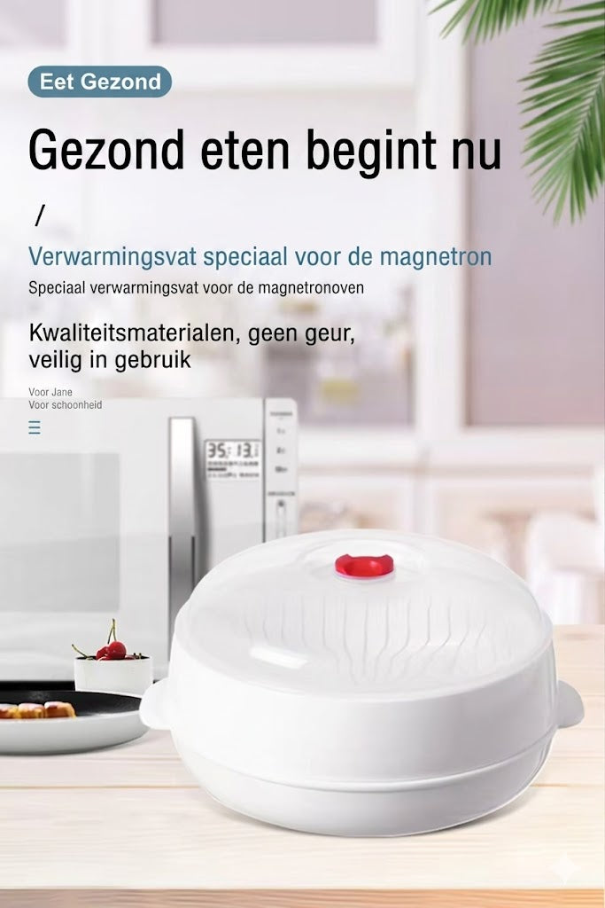 Magnetron Stomer Multifunctioneel - Met Warmhoudfunctie - Gezond Koken & Stomen