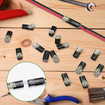 [20 Stuks] Snelle Draadconnectors met Vergrendeling - 2-Polige Stekker Verbinding