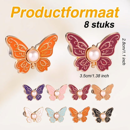🦋Afneembare vlindergesp-Zeg vaarwel broeken die afzakken!（1 Set 8 Stuks）
