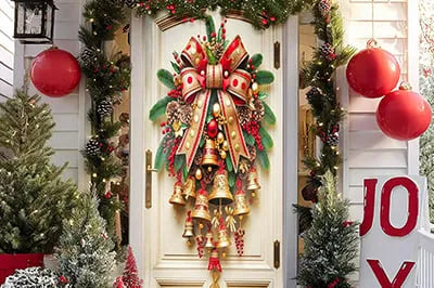 Kerstachtergrond – Kerstklokken