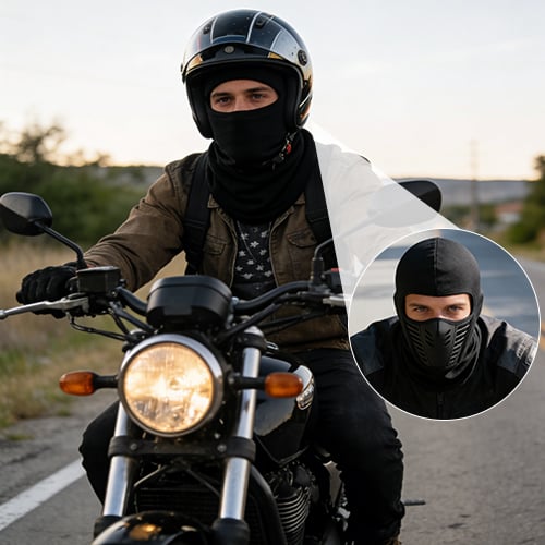 Thermische Bivakmuts & Balaclava - Winddicht & Waterafstotend (Motor/Ski).