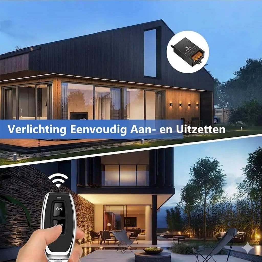 💥Draadloze Afstandsbediening en Ontvanger Set - Universeel - Plug & Play - Geen Kabels⚡ Nodig