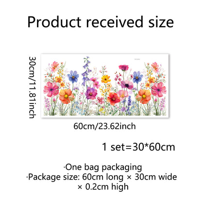 🦋🌺 Kleurrijke Bloemenboeket Raamstickers 🌷🌹