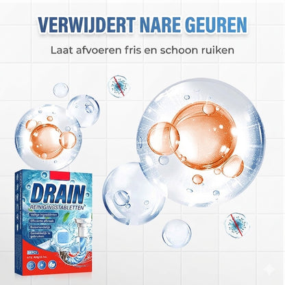 🚽 Snelwerkende afvoerontstoppingstabletten – geschikt voor keukens, badkamers en afvoeren.