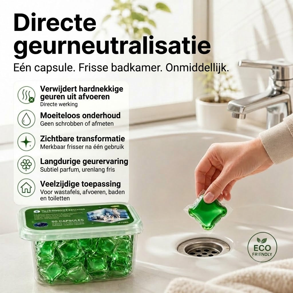 Afvoerontstopper en geurverdrijver tabletten