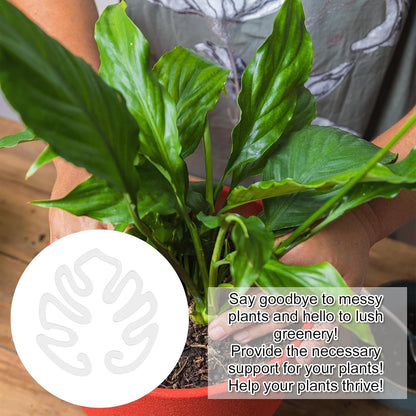 Transparante acryl plantensteun, Monstera bladvorm | Onzichtbare plantensteun voor binnen (1 set 5 stuks.)