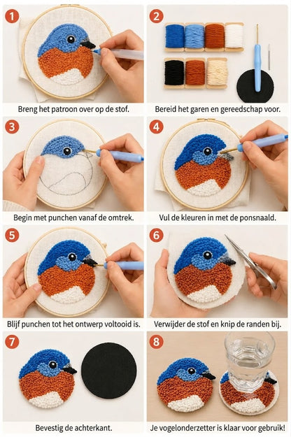 DIY Vogel Onderzetters Breipakket