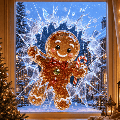 3D-kerststickers met gebroken glas-effect