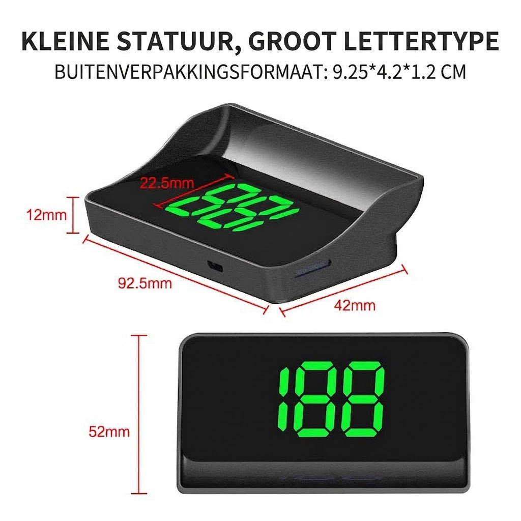 HUD Head-Up Display GPS Snelheidsmeter / Snelheidsdisplay