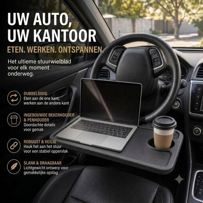 Dubbelzijdige stuurwieltafel voor de auto – laptoptafel