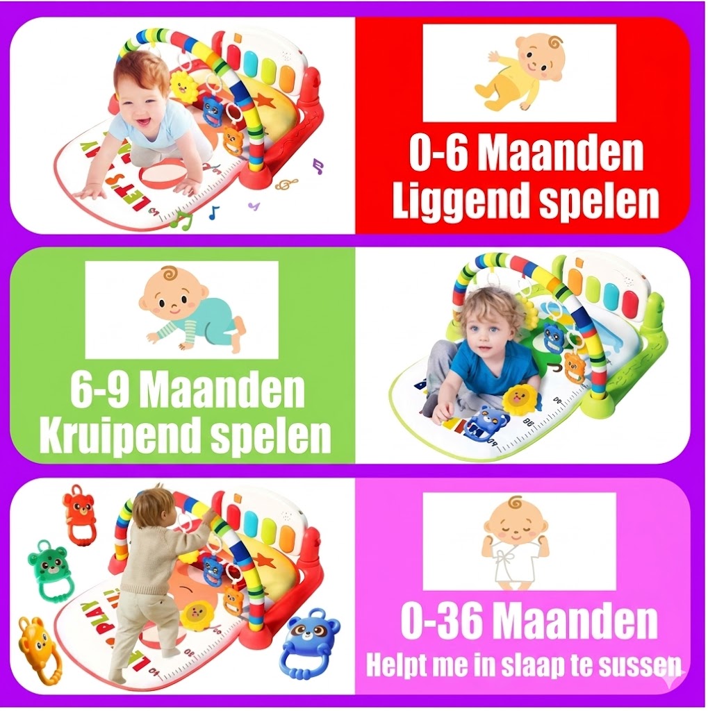 Interactieve Muziekmat voor Kinderen – Kleurrijke Speelmat met Geluid – Educatief Speelgoed