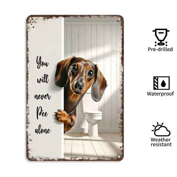 Retro Wanddecoratie Zwart-Wit - Schotse Hooglander & Kat