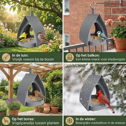 Hangende vogelvoederbak – Grote capaciteit, ideaal voor tuinen en balkons