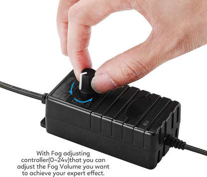 12 LED ultrasone mistmaker — produceert koude nevel en kleurrijke lichten