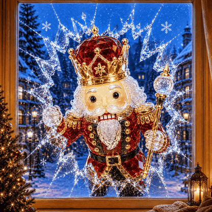 3D-kerststickers met gebroken glas-effect