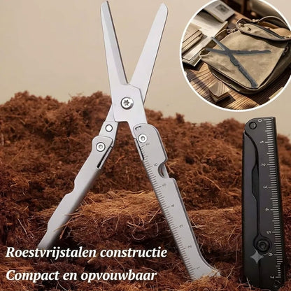 Opvouwbare Rvs Mini Schaar - Draagbare Tool voor Outdoor & Camping