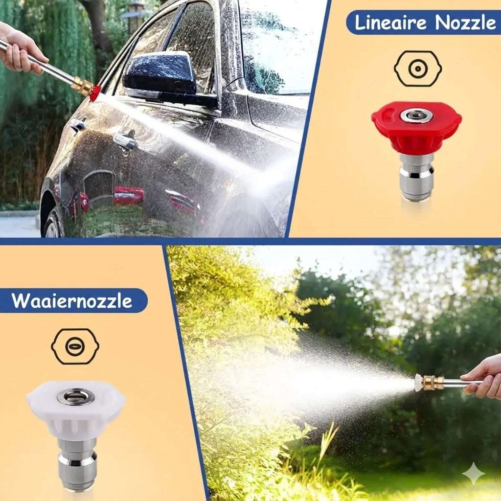 Hogedruk Spuitmond voor Tuinslang - Jet Nozzle Power Washer - Voor Auto & Tuin