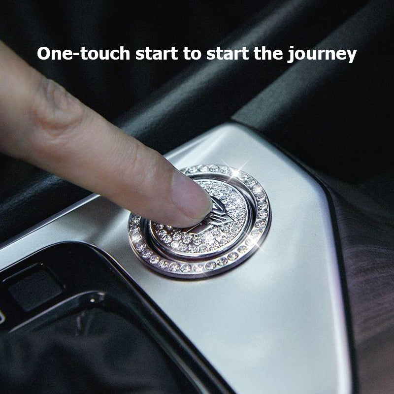 Elegante sierring voor de startknop van de auto