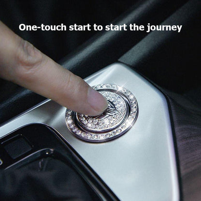 Elegante sierring voor de startknop van de auto