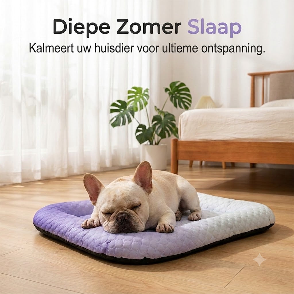 ❄️Gel Koelmat voor Huisdieren – Zomerse Koelmat, Ademend & Gifvrij, Geschikt voor Honden en Katten, Koel Slaapkussen🐶🐱