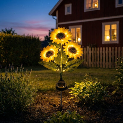 🌻Zonnebloem-tuinlamp op zonne-energie– Ziet eruit als een echte zonnebloem