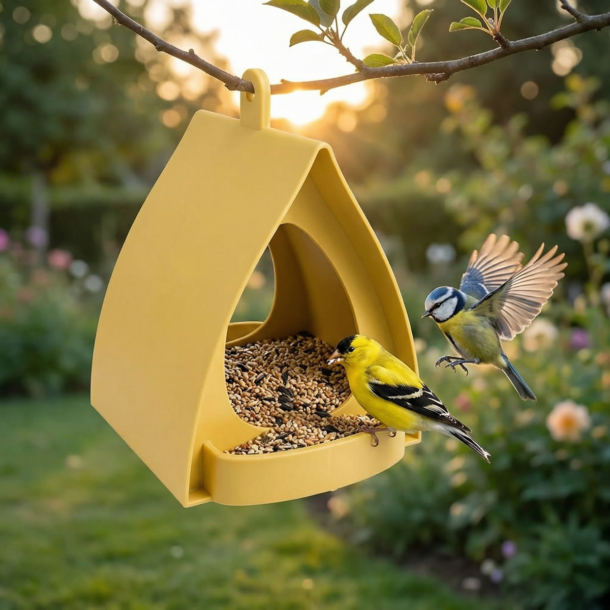 Hangende vogelvoederbak – Grote capaciteit, ideaal voor tuinen en balkons