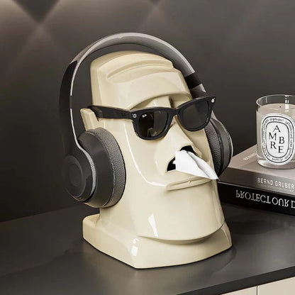 Moai Tiki -tyylinen nenäliinaboksi