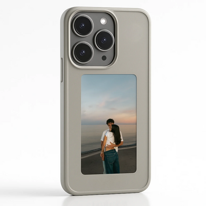 Pixly NFC E-Ink Case voor iPhone - Smart Hoesje met Aanpasbaar Scherm (DIY Foto's)
