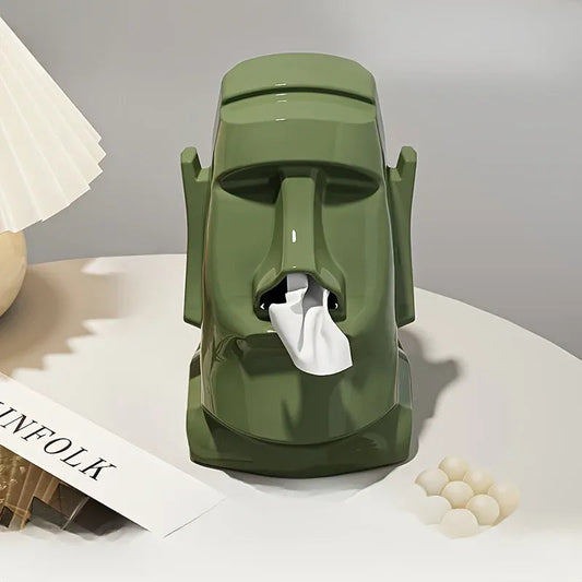 Moai Tiki -tyylinen nenäliinaboksi